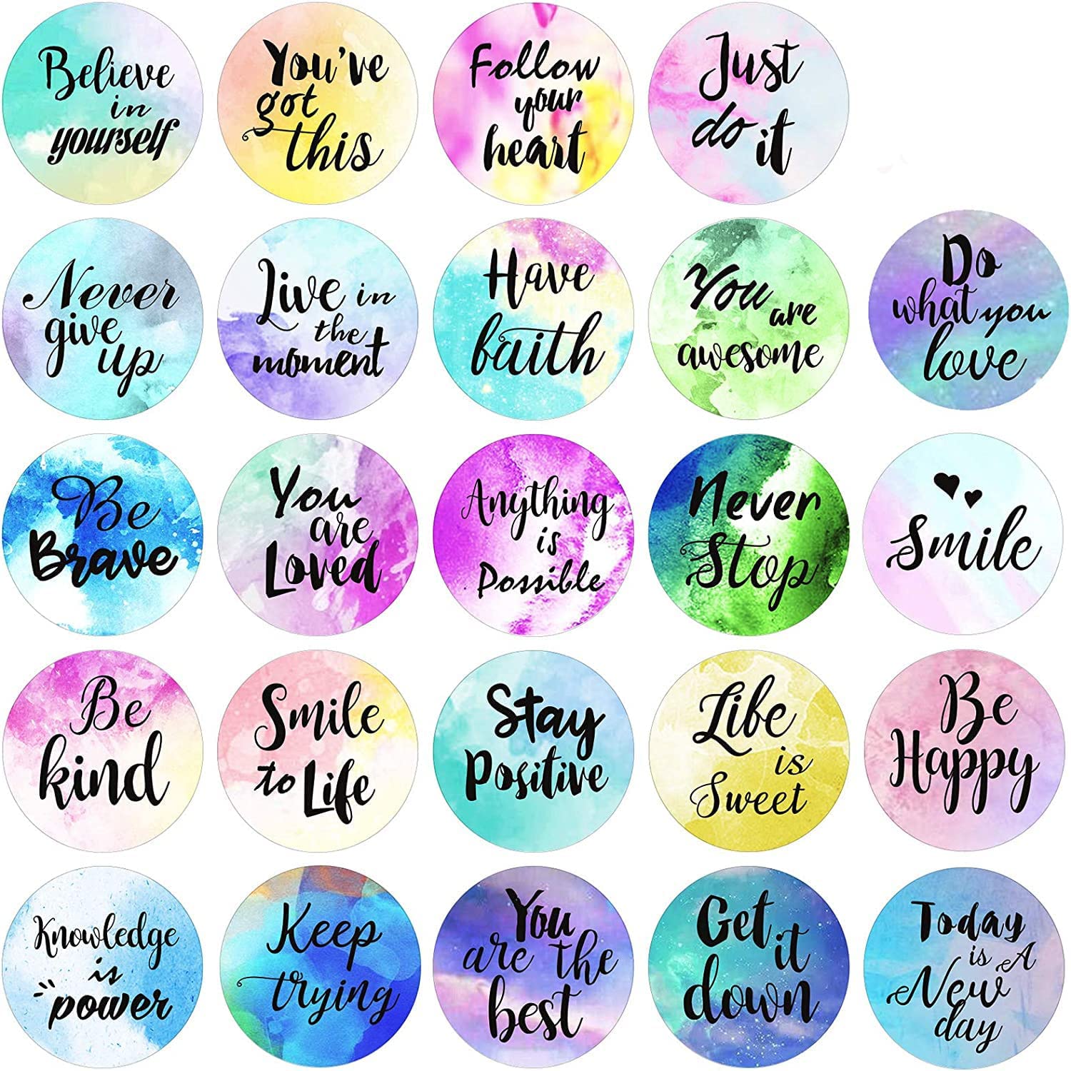 Stickers with inspirational quotes