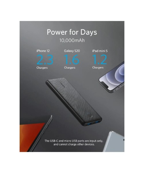 Anker A1247H11 Wired Power Bank Power Bank Core III Light 10K Slim And  Powerful Portable Battery