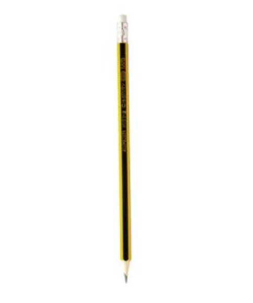 M&G Awp30871 Pencils With Eraser Hb 1 Pieces - Black Yellow