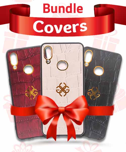 Bundle Of New Design Gold Logo  Back Mobile Cover For Samsung Galaxy A10S 3 Pieces - Multi Color