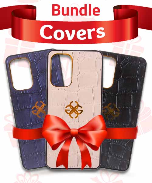 Bundle Of New Design Gold Logo  Back Mobile Cover For Oppo Reno 6 3 Pieces - Multi Color