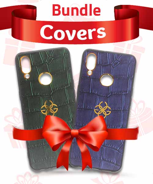 Bundle Of New Design Gold Logo  Back Mobile Cover For Samsung Galaxy A10S 2 Pieces - Multi Color