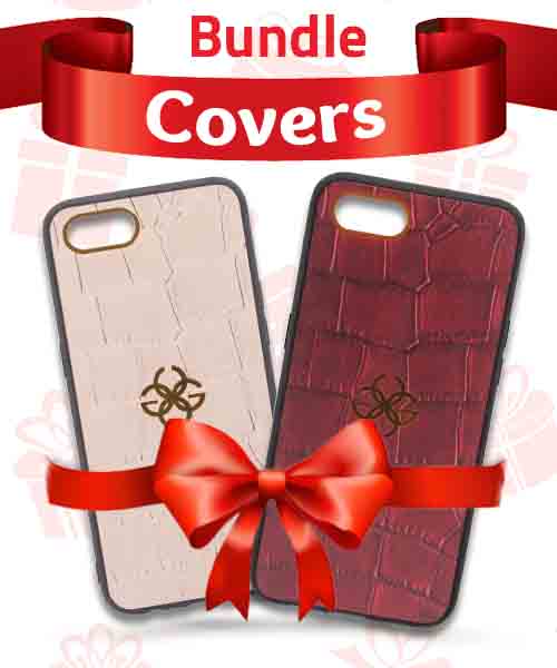 Bundle Of New Design Gold Logo  Back Mobile Cover For Oppo A1K 2 Pieces - Multi Color