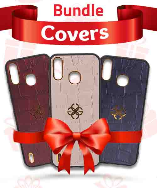 Bundle Of New Design Gold Logo  Back Mobile Cover For  Infinix X653  3 Pieces - Multi Color