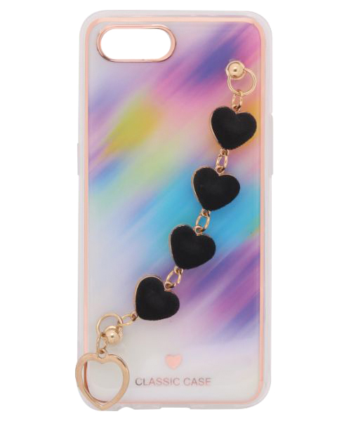 Bundle Of My Choice  Sparkle Love Hearts Cover With Strap Bracelet Back Mobile Cover For Oppo A1 K 3 Pieces - Multi Color