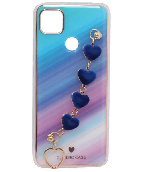 Bundle Of My Choice  Sparkle Love Hearts Cover With Strap Bracelet Back Mobile Cover For Xiaomi Redmi 9C 2 Pieces - Multi Color