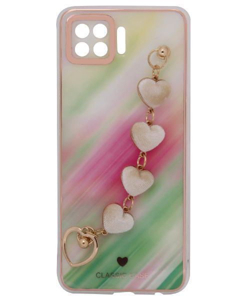 Bundle Of My Choice  Sparkle Love Hearts Cover With Strap Bracelet Back Mobile Cover For Oppo A73 2 Pieces - Multi Color