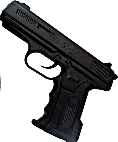 مسدس خرز  M-11 مع 12 خرزة، هدية للأولاد والبنات والأطفال، مسدسات خرز (أسود)