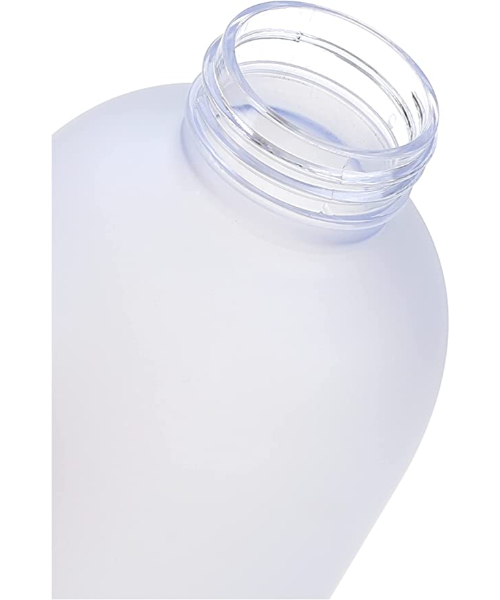 زجاجة مياه مطبوعة شكل دب مقاومة للتسرب شفافة  - 1200 مل