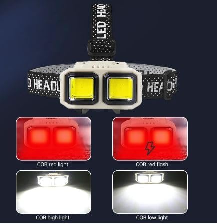 Waterproof LED Headlamp with COB Sensor, Headlamp, Camping, Fishing