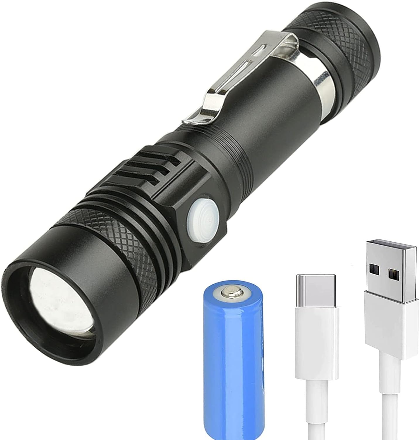 High Brightness LED Flashlight Rechargeable, Ultra Bright Flashlight, High Power Flashlight, Powerful Portable Flashlight for Camping Hiking Outdoor Home Emergency