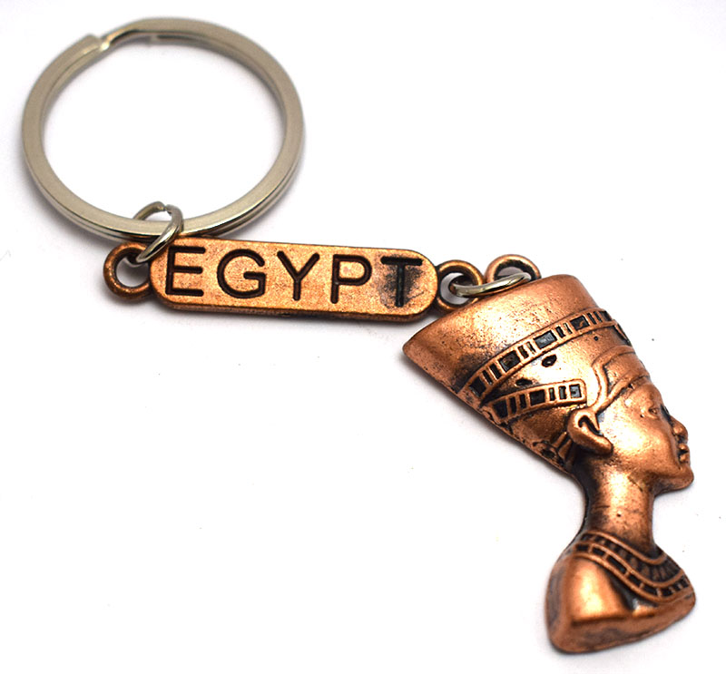 immatgar pharaonic Egyptian Queen Nefertiti keychain Egyptian souvenirs gifts - Inspired Gift from Egypt ( Burnt Red )