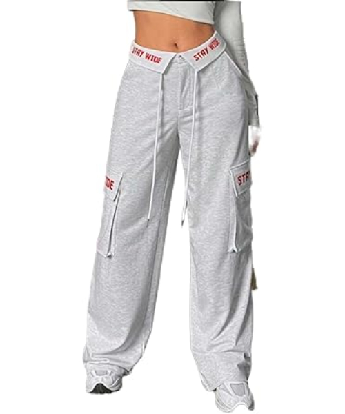Casual sports pants 100% cotton For women - White