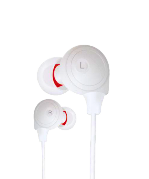 Blue Spectrum D-36 Wired In-Ear Headphones with HD Microphone, White Color