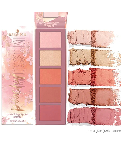 Essence Peachy Blossom Blush & Highlighter Palette - 5 Colors