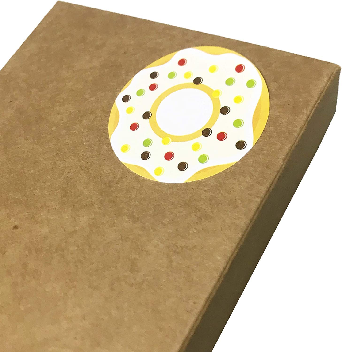 Round donut-shaped adhesive sticker