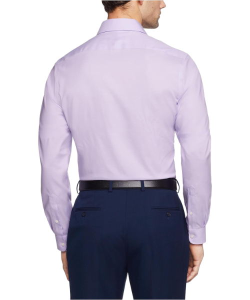 Solid Shirt Full Sleeve With Neck And Buttons For Men - Light Purple