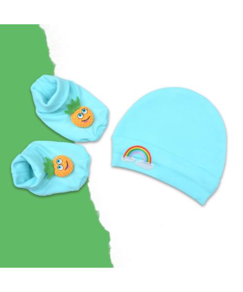 Cotton Hat and Socks  set for newborn babies