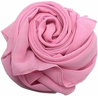 Stylish 175 x 75 cm Chiffon Scarf Hijab  Premium Quality and Versatile -  Rose