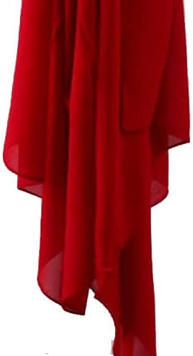 طرحة حجاب شيفون أنيقة 175x75 سم خفيفة وناعمة جودة عالية تصلح لجميع الفصول - احمر غامق