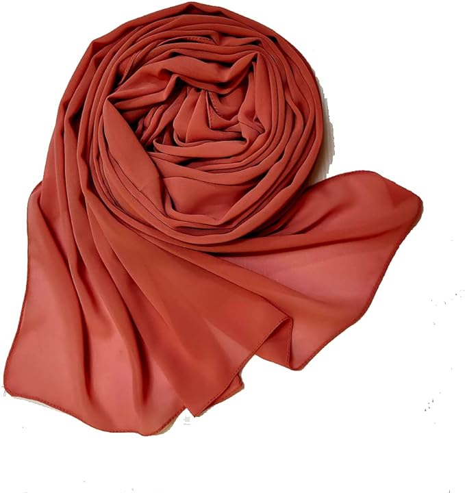 طرحة حجاب شيفون أنيقة 175x75 سم خفيفة وناعمة جودة عالية تصلح لجميع الفصول - هافان