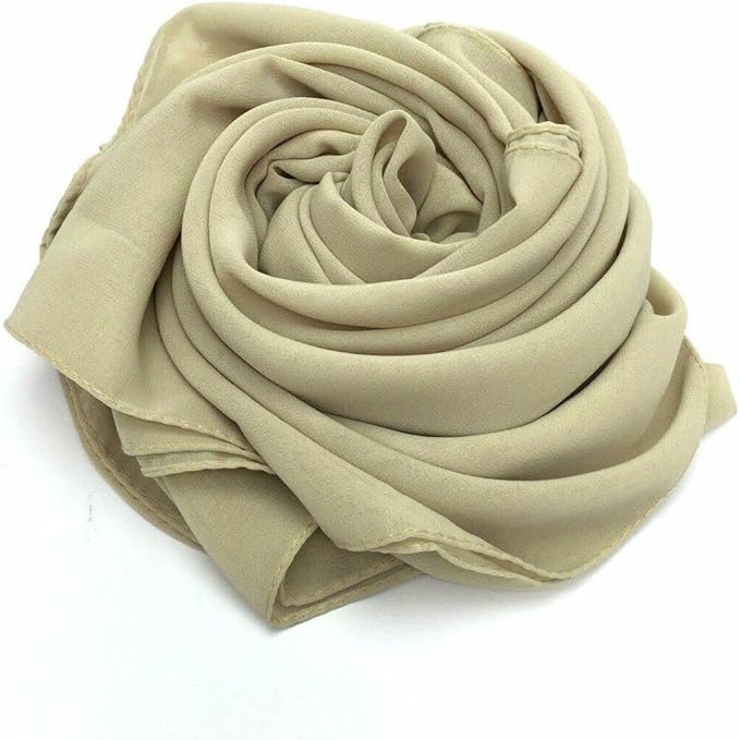 طرحة حجاب شيفون أنيقة 175x75 سم خفيفة وناعمة جودة عالية تصلح لجميع الفصول -  اخضر مينت