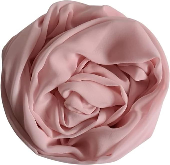 Stylish 175 x 75 cm Chiffon Scarf Hijab  Premium Quality and Versatile - Light Pink