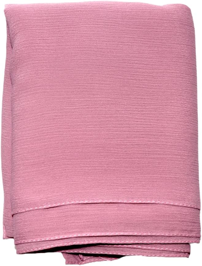 Stylish 175 x 75 cm Chiffon Scarf Hijab  Premium Quality and Versatile - Dark Pink