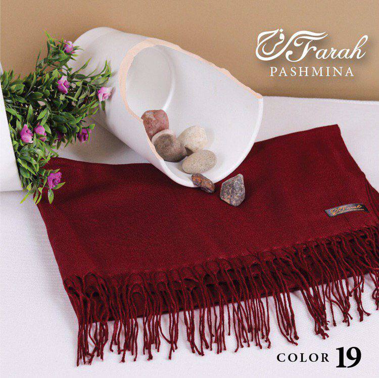 Elegant 170 cm Pashmina Scarf Hijab Shawl with Fringe - Timeless Style and Warmth - Wine Red