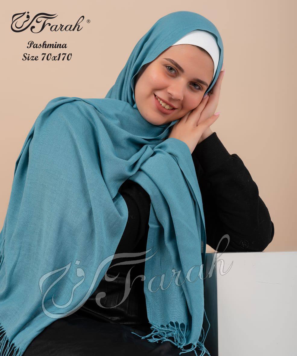 Pashmina scarf, 170 cm scarf, soft and warm - Moonstone Blue