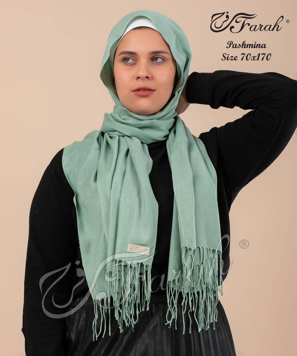 Pashmina scarf, 170 cm scarf, soft and warm - Summer Green