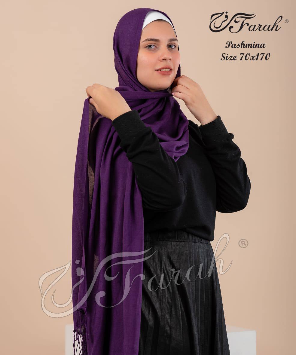 Pashmina scarf, 170 cm scarf, soft and warm - Dark Purple