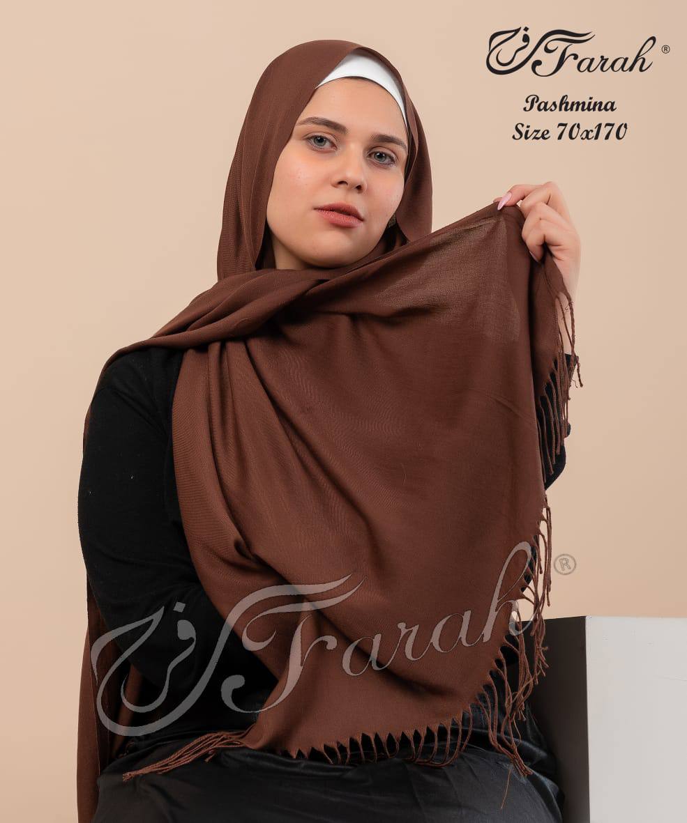 Pashmina scarf, 170 cm scarf, soft and warm - Dark Brown