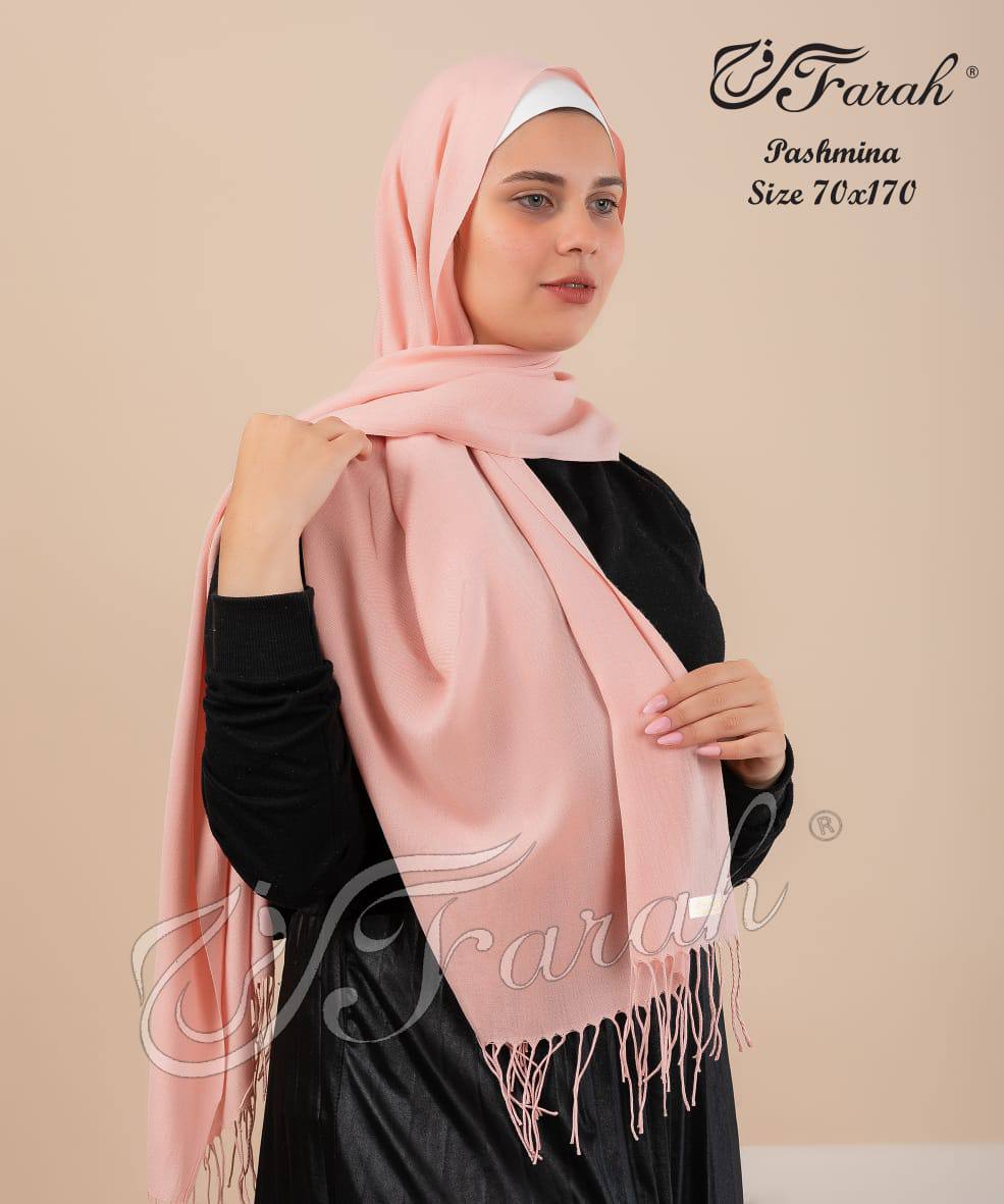 Pashmina scarf, 170 cm scarf, soft and warm - Pink Rose