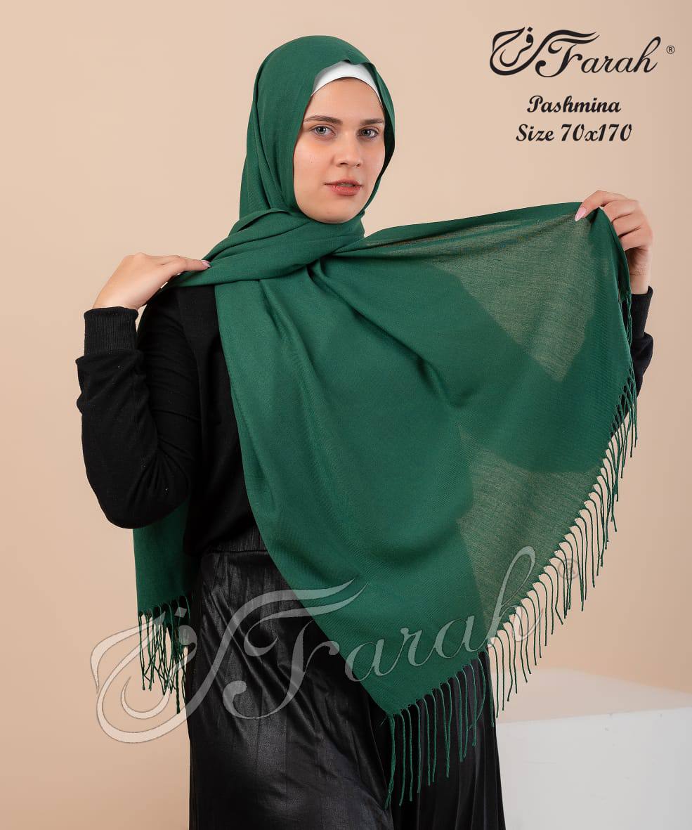 Pashmina scarf, 170 cm scarf, soft and warm - Dark Green