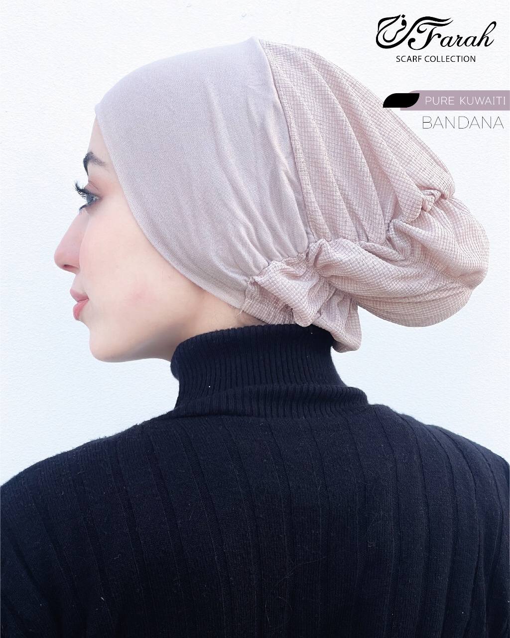 Elegant Cotton Hijab Frill Kuwaiti Bandana with Ruffles - Stylish Headscarf for Everyday Chic - Cold Turkey