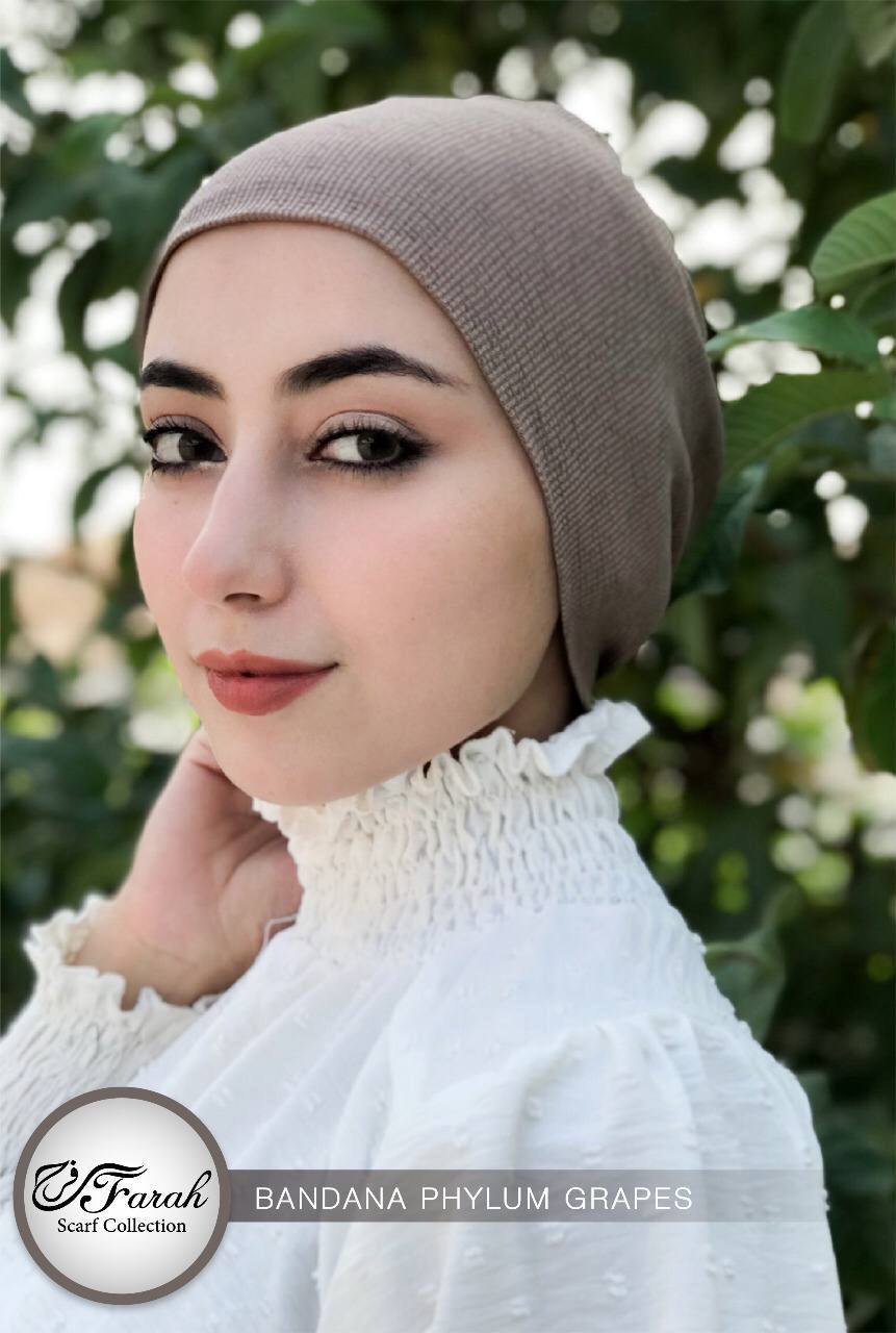 No-Thread Volume Close-End Underscarf Hijab Bandana - Cotton-Lycra Blend for Stylish Comfort - Coffee
