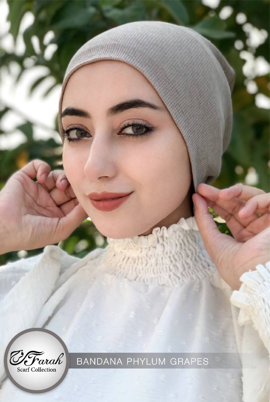 No-Thread Volume Close-End Underscarf Hijab Bandana - Cotton-Lycra Blend for Stylish Comfort - Light Grey