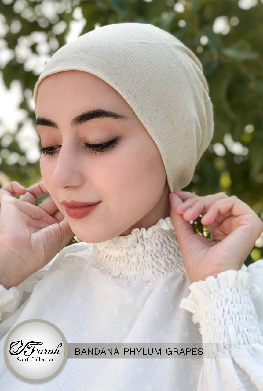 No-Thread Volume Close-End Underscarf Hijab Bandana - Cotton-Lycra Blend for Stylish Comfort - Light Beige