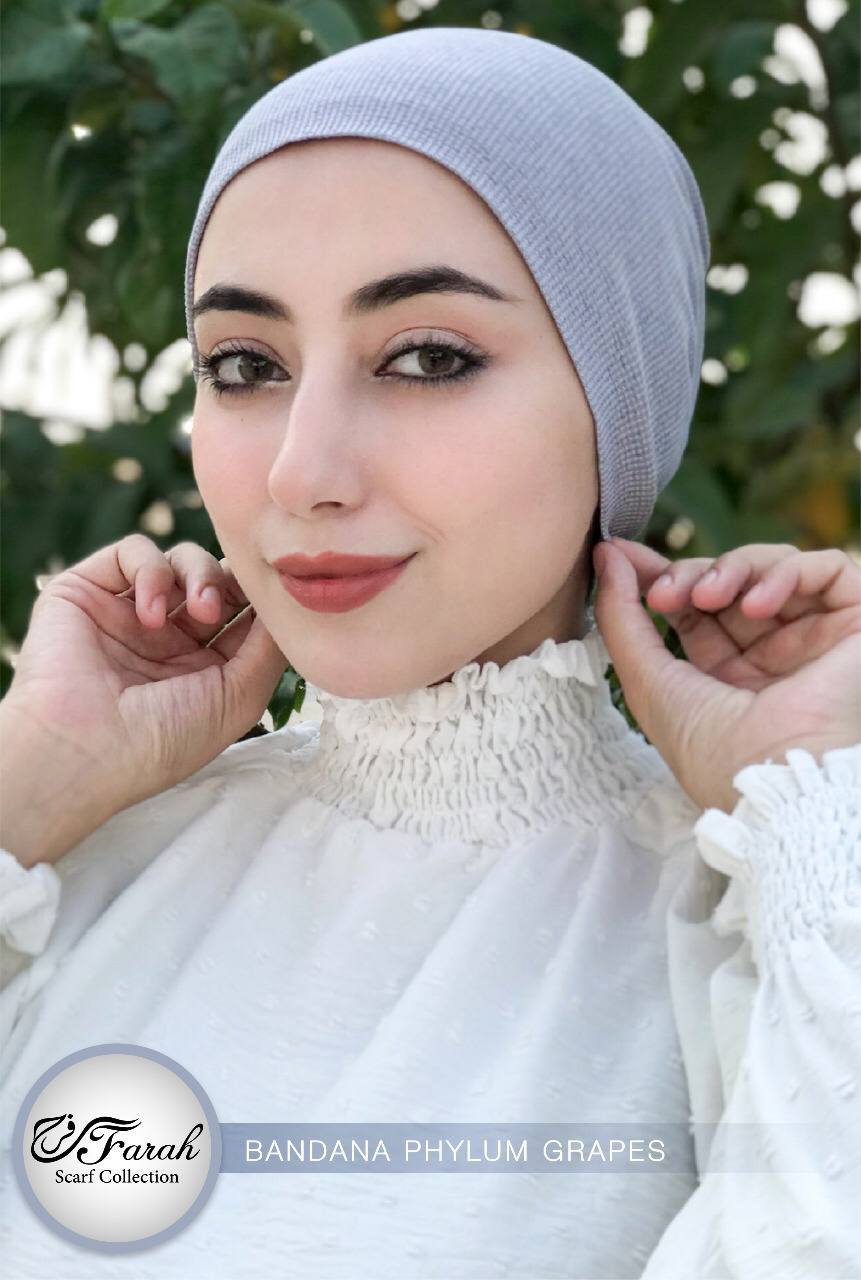 No-Thread Volume Close-End Underscarf Hijab Bandana - Cotton-Lycra Blend for Stylish Comfort -Grey