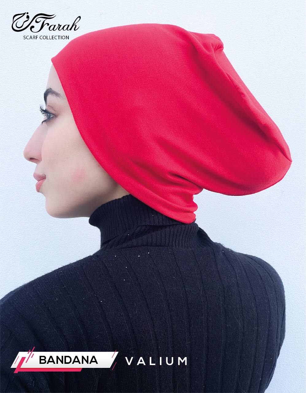 No-Thread Volume Close-End Underscarf Hijab Bandana - Cotton-Lycra Blend for Stylish Comfort - Fuchia