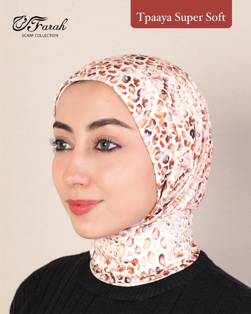 Kuwaiti Bandana Hijab Turban: Stylish Cotton Print with Anti-Rust Capsules - Style-16