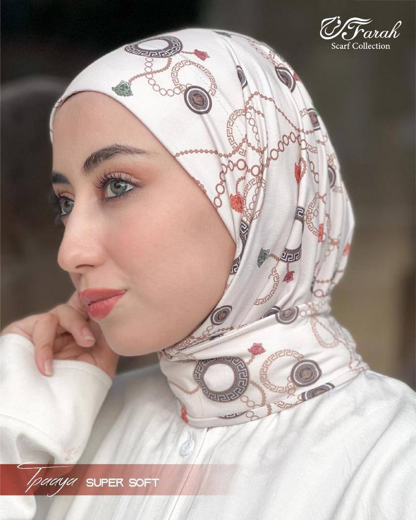 Kuwaiti Bandana Hijab Turban: Stylish Cotton Print with Anti-Rust Capsules - Style-47