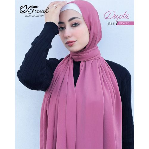 Dubetta Chiffon Hijab Scarf - Solid Colors, 190 cm - Cashmere