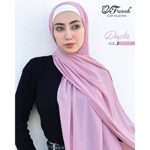 Dubetta Chiffon Hijab Scarf - Solid Colors, 190 cm - Cashmere