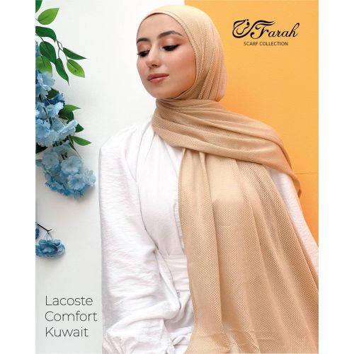 Comfort Line Beehive Scarf Hijab - Elegant Solid Colors, 170 cm Length - Light Beige