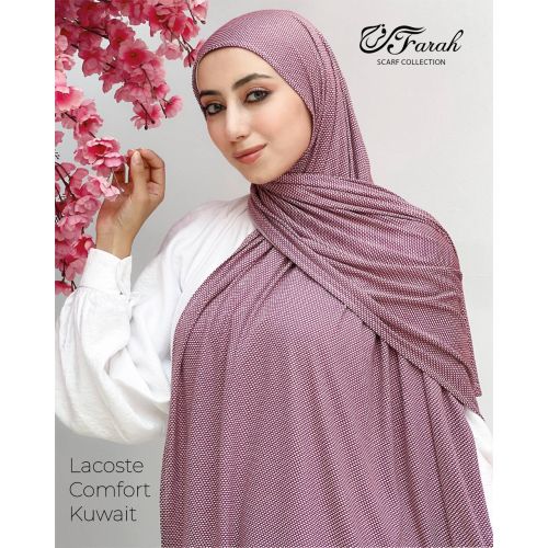 Comfort Line Beehive Scarf Hijab - Elegant Solid Colors, 170 cm Length - Purple