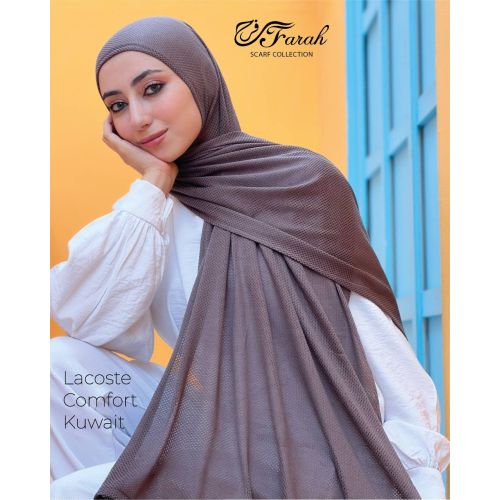 Comfort Line Beehive Scarf Hijab - Elegant Solid Colors, 170 cm Length - Dark Grey