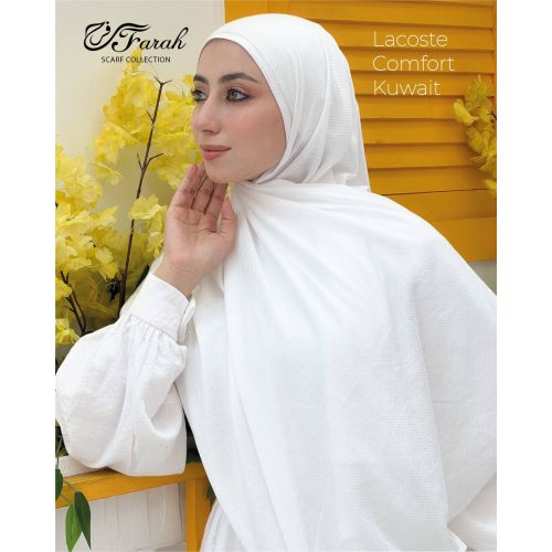 Comfort Line Beehive Scarf Hijab - Elegant Solid Colors, 170 cm Length - Off White