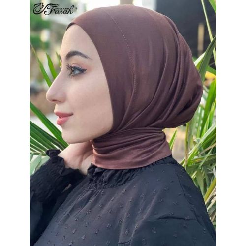 Elegant Kuwaiti Bandana Hijab Turban: Premium Cotton in Stunning Solid Colors with Anti-Rust Capsules - Tuscan Red